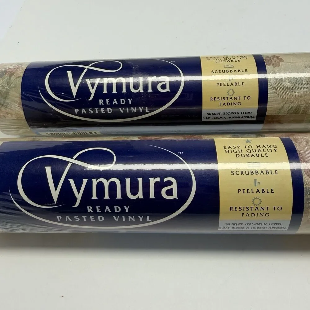 Vymura Vintage Ready Pasted Vinyl Wallpaper Style 